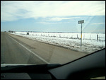 Snow outside Big Spring, TX
