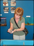 Me with a hermit crab at the Sealife Centre.