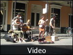 Video of hillbilly band in the French Qtr.