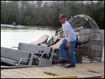 Wayne Jr and his airboat.