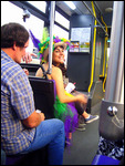 On the bus on the way to the French Qtr