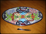 My new Mexican platter (pen is to show size).