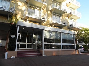 the front of the Hotel