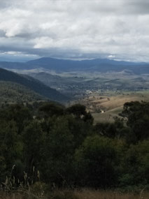 From the look out to the Alps