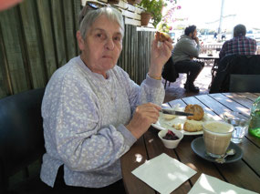 A scone in Tea Garden