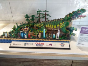 Dragon made from bricks similar to Lego