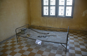 Torture cell at Tuol Sieng Museum