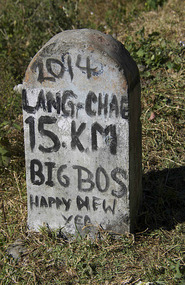 Milestone with personal message