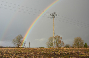 Near Blagdon, the rain