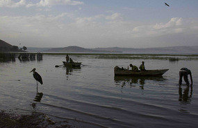 Fisherman gathering