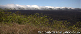 Cascading Clouds at the Volcano Crater