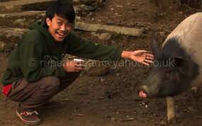 Langa Chuba with new friend