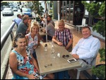 Brunch with Jan and Chris before the cricket