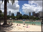 Southbank Brisbane with man made swimming beach