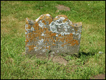 Grave stone dates back to 1697
