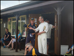 Post-match presentations - Panda appears bemused