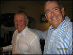 Sharing a laugh with DA at the team dinner