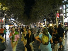 Night scene La Rambla