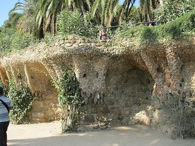 Pathway for walk in Park Guell