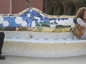 Seats on Terrace Park Guell