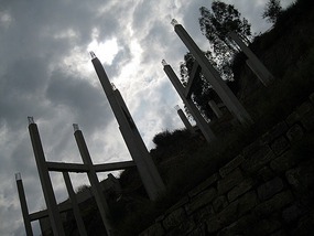 Pilings uncompleted structure