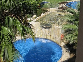 Second pool with waterfall