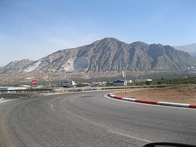 On the road through Sierra Neveda Mts.