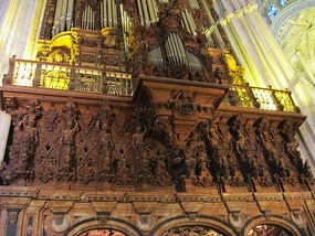 Organ pipes in choir