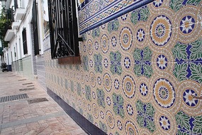 Tiles on the walk path