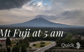 Mt Fuji at 5 am from our window