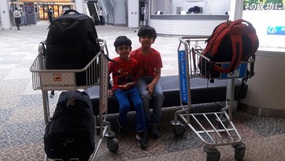 Ready for the flight back to Mumbai 