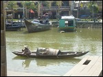 Locals using the river