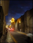 At night