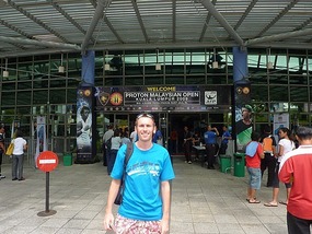 Outside the tennis stadium