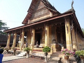 Outside the temple