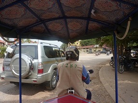 On the way to Angkor on tuk tuk