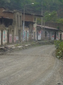The deserted town which was flooded