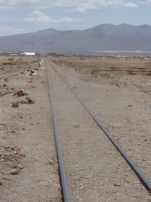 The old track leading to the train cemetery 