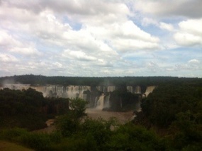 The falls from a distance