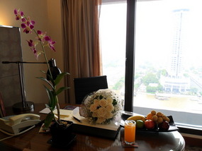 My hotel room desk 