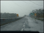 The rain starts to bucket down