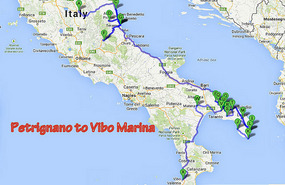 Petrignano to Vibo Marina