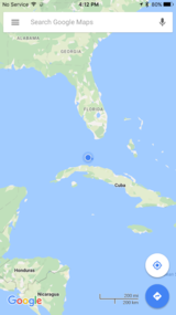 Just rounding Cuba