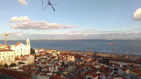 Lisbon, from atop Alfama's lookout point