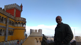 Matt at the Palacio Pena ramparts