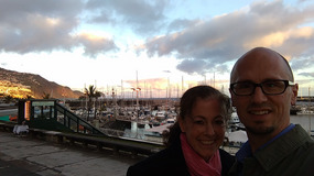 Sunset at Funchal's oceanfront