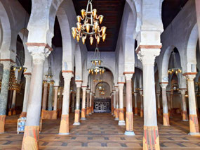 The surprisingly small interior of the Mosque