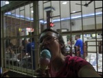 Ice cream after a long bus ride