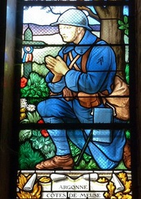 Church window ded to WW! soldiers