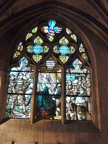 Window ded. to American soldiers WW1